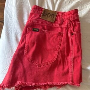 Lee Vibrant Red Denim Skirt